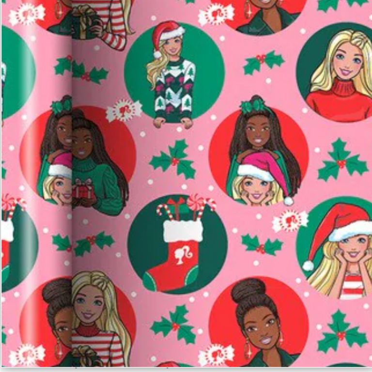 Barbie Gift Wrapping Paper 25 sq ft. BUNDLE of 2