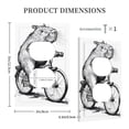 thumbnail image 3 of Disketp Capybara Riding Bicycle Decorative Light Switch or Outlet Wall Plate with Safety Cover-Style S, 3 of 6