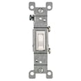 thumbnail image 2 of Leviton C22-02651-02w 15 Amp/120 Volt White Grounding Toggle Single Pole Switch, 2 of 2