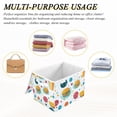 thumbnail image 6 of Yayeee Collapsible Cube Storage Bin with Lid Fabric Closet Decorative Basket with Handles, Bubbles Hamburger, 6 of 7