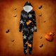 thumbnail image 1 of Family Halloween Pjs Matching Sets Halloween Print Long Sleeve Zippered One Piece Pajama Hooded Jumpsuit Winter Halloween Pjs Family Set, 1 of 4