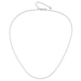 thumbnail image 4 of Diamond2Deal 14K White Gold Adjustable .85mm Wheat Chain Necklace for Women 30", 4 of 7