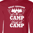 thumbnail image 4 of Inktastic What Happens at Camp Stays at Camp with Tent and Woods Long Sleeve T-Shirt, 4 of 5