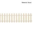 thumbnail image 5 of Unique Bargains Miniature Garden Fence, 35 Inch Long Decorative Picket Fence, Wood Color 4Pack, 5 of 5