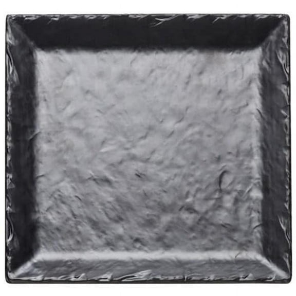 Cal-MIL Faux Slate Collection Square Black Melamine Platter - 11 1/2 L x 11 1/2 W x 1 1/2 H