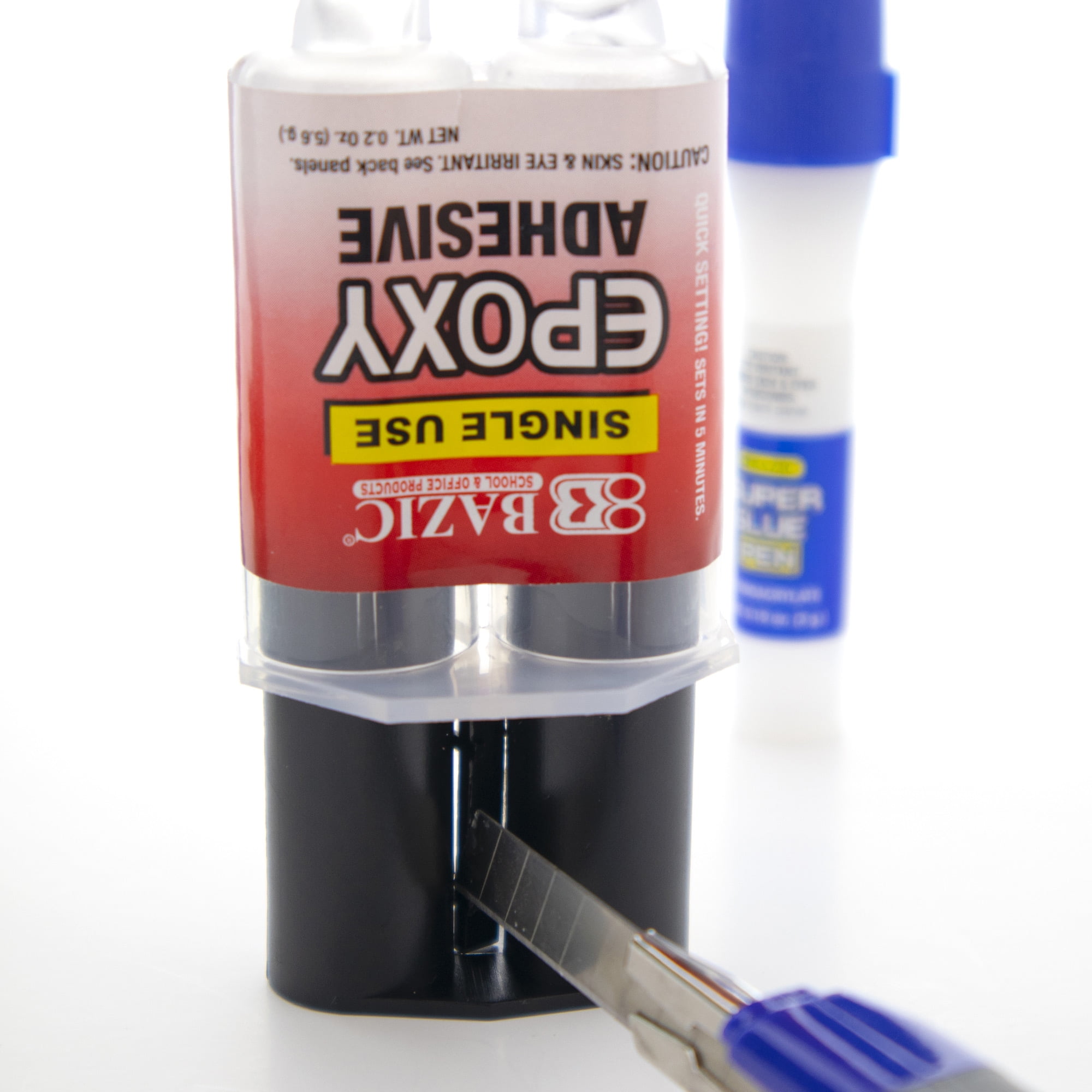 BAZIC Epoxy Glue Syringe Applicator 0.2Oz/5.6g Bond Wood Metal Glass Stone, 24-Pack