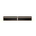 thumbnail image 2 of Furniture of America Astro Black and Gold Wooden Wall Mounted 60-inch TV Stand, 2 of 6