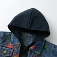thumbnail image 6 of Atogsazn Boys Jeans Jacket Kids Casual Button Zipper Long Sleeve Hooded Denim Jackets Fashion Clothes B-Navy 11-12 Years, 6 of 9