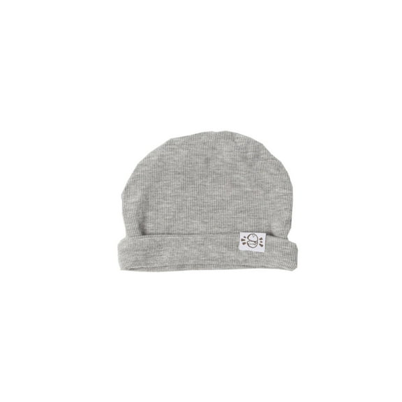 Knit Beanie in Gray (Ribbed)