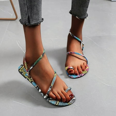 

Women s Fashion Flat-Bottom Large Size Beach Shoes Flip Finger Sandals Note Please Buy One Or Two Sizes Larger