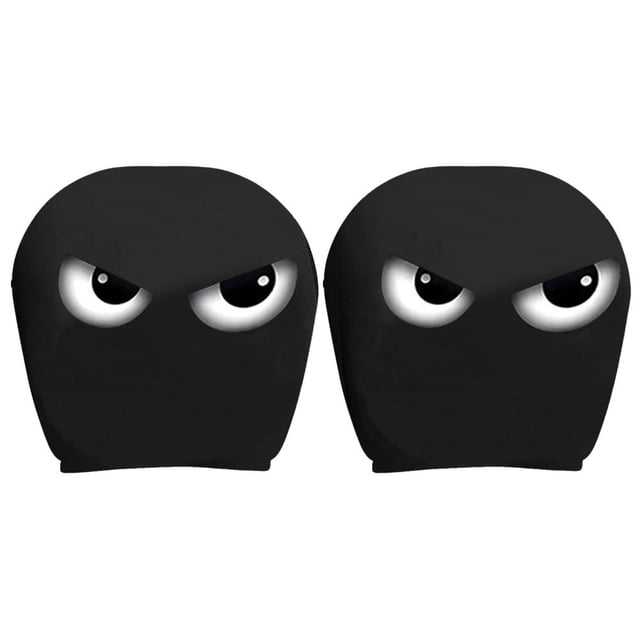 2PCS Funny Cartoon Car Headrest Covers, Cute Funny Cartoon Eyes Car Headrest Covers Car Seat Head Rest Protector for Auto Front Seat Rest Halloween Decoration
