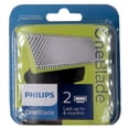 thumbnail image 2 of 5x Philips Lame de Remplacement Humide et Sèche s'Adapte à Tous les Poignées Pro OneBade et OneBlade - Pack de 2, 2 of 3