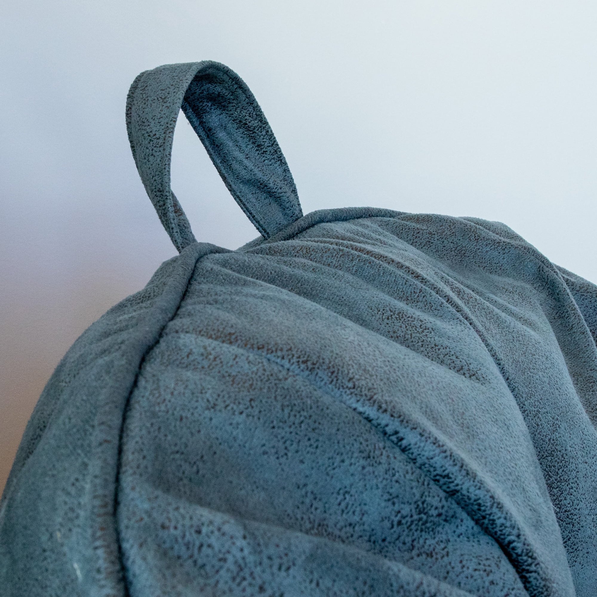 Big Joe Hug Bean Bag Chair, Basalt Blue, Vegan Suede, Kids/Teens, 3 feet