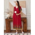 thumbnail image 2 of EKOUAER Long Nightgowns for Women Short Sleeve House Dress with Pockets Mumu Dress, 2 of 5