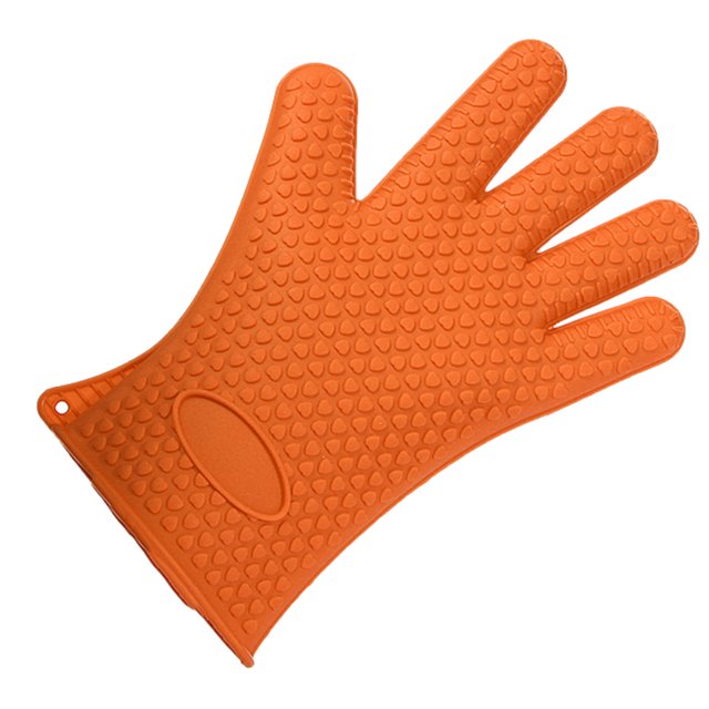 Guante de silicona resistente al calor para cocina, tenedor para olla, para hornear, barbacoa, guantes de cocina Sunnimix Guante de silicona