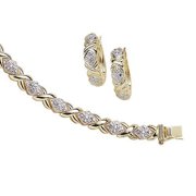 Gold Over Sterling Diamond Tennis Bracel