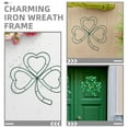 thumbnail image 4 of WEUVEB Iron Four Leaf Clover Wreath Frame for Irish Festival Home Decor, 4 of 7