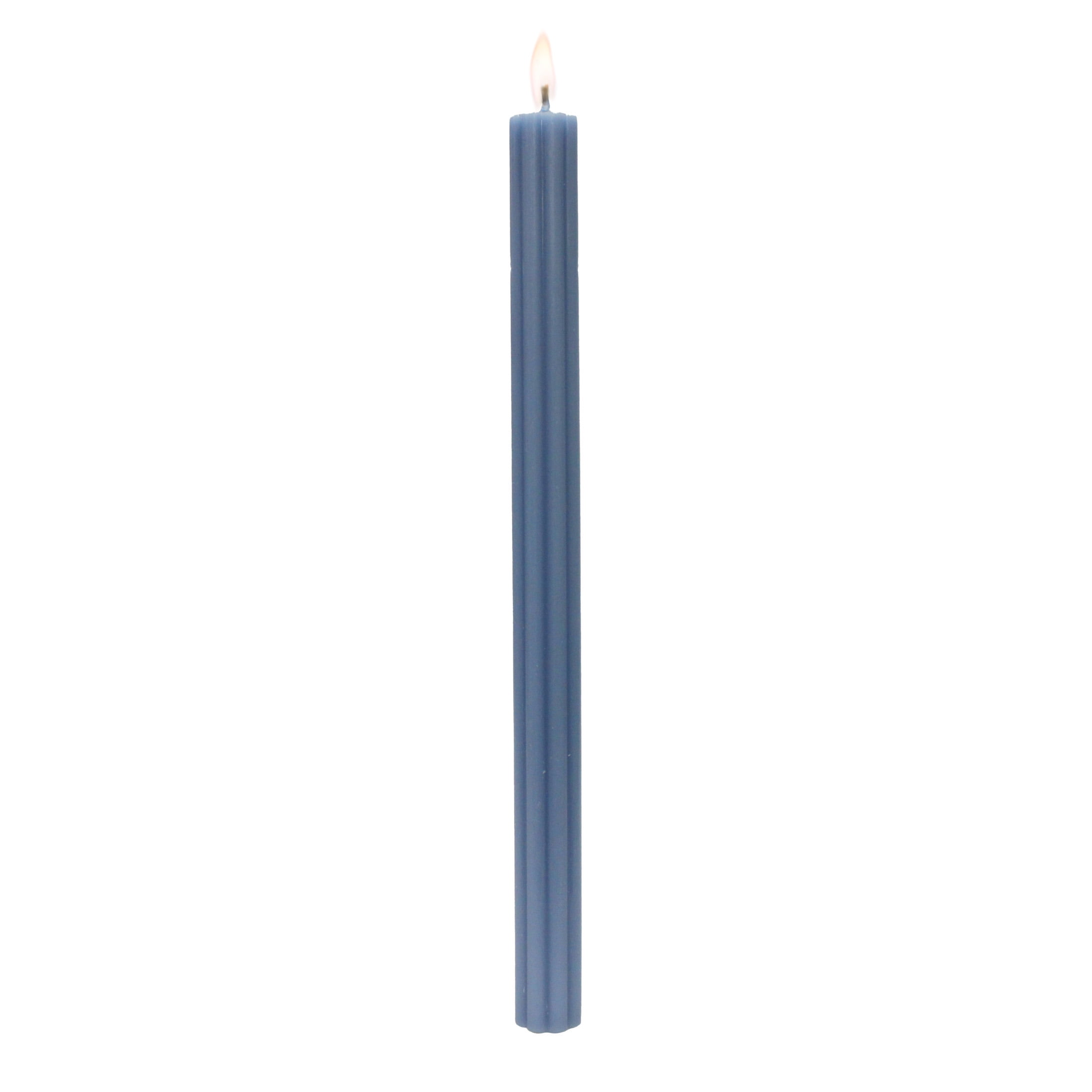 Better Homes & Gardens Unscented Taper Candles, Blue, 2-Pack, 11 Inches Height
