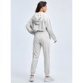 thumbnail image 3 of Women's Loose Hooded Sports Guard Fashion Running Solid Color Fitness Clothes Long-Sleeved Yoga Suit WERSEON Modelo, 3 of 6