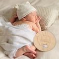 thumbnail image 2 of Letter Board Sign, Wooden Baby Birth Bracelet Keepsake Plaque, Engraved Disc Baby Arrival Milestone for First Time Mommy Daddy Baby Shower Gifts(F Style, 15cm), 2 of 8