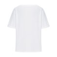 thumbnail image 6 of Crunowin Womens V Neck Tshirts Casual Loose Fit Short Sleeve Tops with Pockets White Size L, 6 of 8
