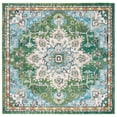 thumbnail image 3 of SAFAVIEH Madison Dalia Oriental Area Rug, Green/Turquoise, 5' x 5' Square, 3 of 18