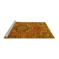 thumbnail image 2 of Ahgly Company Machine Washable Indoor Round Persian Yellow Traditional Area Rugs, 3' Round, 2 of 4