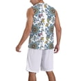 thumbnail image 5 of Gaeub Flowers and Butterflies Men's Mesh Basketball Jersey, Quick-Drying Sleeveless Top S-4XL, Loose Muscle Tank Top -Small, 5 of 9