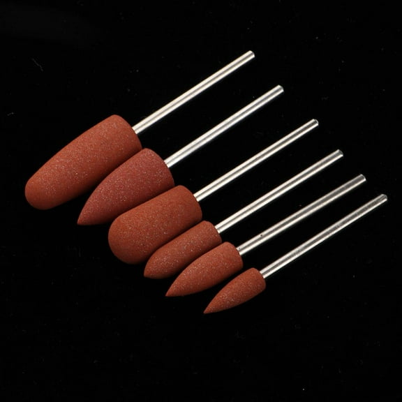 6pcs Hard Wearing Silicone Nail Electric Polishing Grinding Buffing Head Manicure Buffer - 02, 4.5-5.8cm