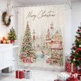 thumbnail image 4 of Christmas Shower Curtains for Bathroom, Farmhouse Xmas Tree Gifts Snowflake Rustic Waterproof Fabric Shower Curtain, Decorative Bathroom Curtain for Bathtub, 72"x84", No Hooks Included, 4 of 9