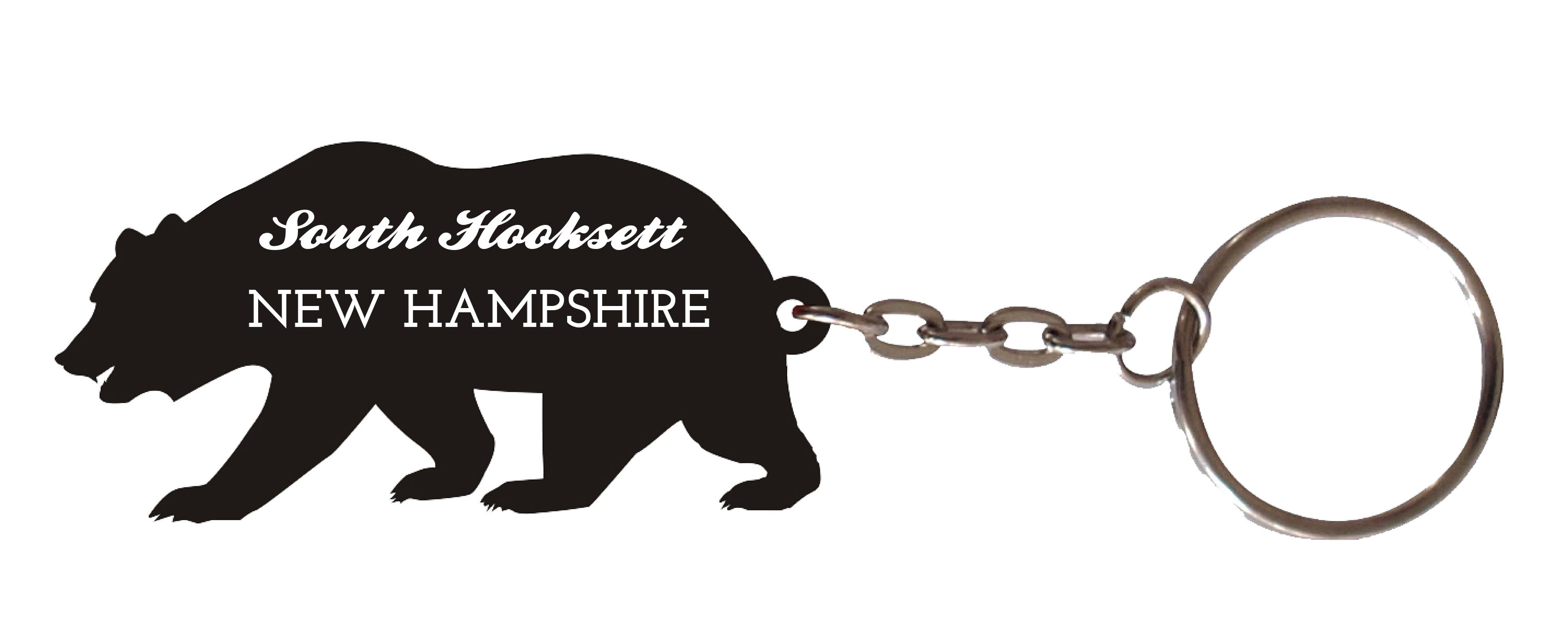 South Hooksett New Hampshire Souvenir Metal Bear Keychain