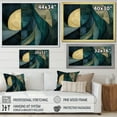 thumbnail image 5 of Designart "Swirls of Abstract Echoes II" Oversized Abstract Framed Wall Art - Transitional Green Abstract Collages Entryway Framed Wall Art Print, 5 of 7