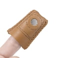 thumbnail image 3 of Uxcell Leather Coin Thimble Finger Protector Sewing Needles Partner Brown, 3 of 5