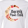 thumbnail image 4 of Inktastic Baby Stay Wild Moon Child Crescent Moon with Flowers Long Sleeve Youth T-Shirt, 4 of 5