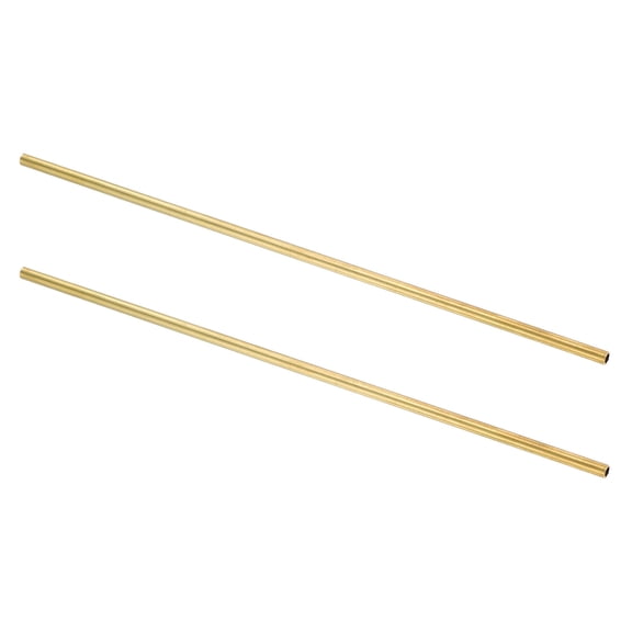 2Pcs Brass Round Tube, 4mm OD 0.5mm Wall Thickness 200mm Length Seamless Tubing