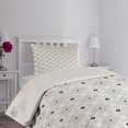 thumbnail image 2 of Ambesonne Black and White Quilted Coverlet 2 Pcs, Modern Squares, Twin Size, White Black, 2 of 4