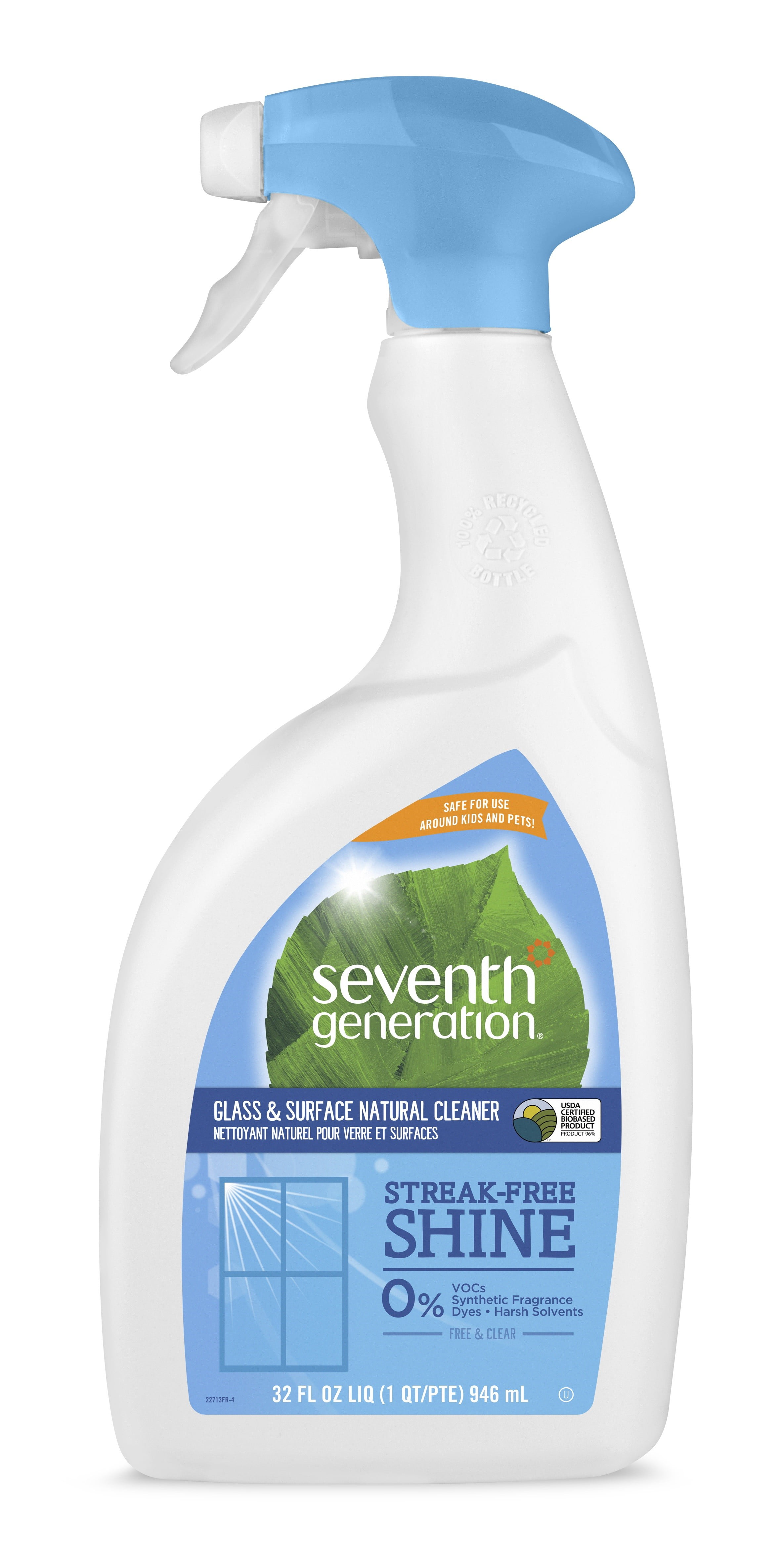 Seventh Generation Free & Clear Glass Cleaner Fragrance Free 32 oz ...