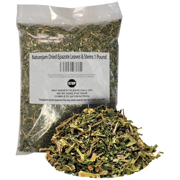 Naturejam Dried Epazote Leaves & Stems tea 1 Pound Bulk-100% Natural From Mexico-Not Sifted