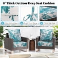thumbnail image 3 of 6" Thick Outdoor Deep Seat Cushion, 24" x 24" High-Resilience Outdoor Chair Cushions with Removable Cover, Waterproof & Fade-Resistant Replacement for Patio Furniture, 3 of 8