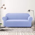 thumbnail image 3 of CHUN YI 1-Piece Checks Stretch Sofa Cover Slipcover Couch Cover, XL-Sofa, Blue Purple, 3 of 6