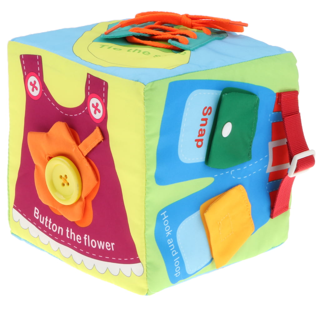 Early Educational Kids Learn to Dress Block Toy Cloth Cube Toys 