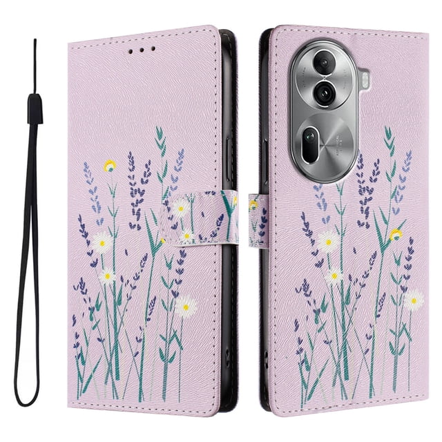 FOXDOCK Funda Tipo Cartera para OPPO Reno 11 Pro 5G con Soporte y Correa – Diseño de Patrones Lindos