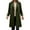 Green, variant on Womens Jacket Fall Elegant Single Lapel Wool Solid Commute Work Trench Coat Lightweight Outwears