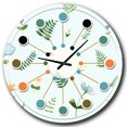 thumbnail image 1 of Designart'retro Floral Pattern Ix Horloge Murale Moderne du Milieu du Siècle, 1 of 4