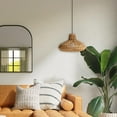 thumbnail image 3 of Boho Pendant Lamp Shade Simulation Rattan Hanging Light Fixture Chandelier Cover, 3 of 8