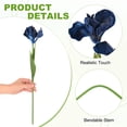 thumbnail image 2 of Uxcell 3-Pack Flores Iris Artificiales Verde Azulado, Ramo de Iris PU de 18 Pulgadas para Hogar/Boda, 2 of 7