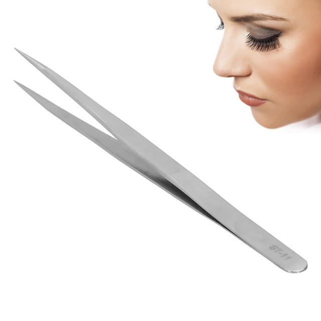 Domqga Clip de Greffage de Cils, Pinces de Greffage de Faux Cils en Acier Inoxydable Antistatique, Outil de Cils Portable, Pinces de Greffage de Faux Cils