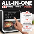 thumbnail image 3 of Gourmia All-in-One 14-Quart Air Fryer, Oven, Rotisserie, Dehydrator with Temperature Probe, Stainless Steel, 3 of 10