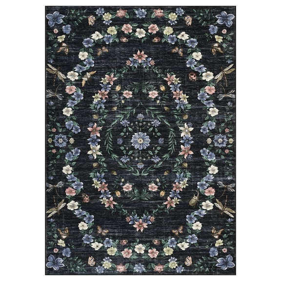 Washable Area Rugs, Non-Slip Modern Abstract Soft, for Living Room Entryway Bedroom Nursery, Print Pattern