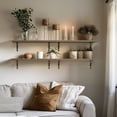 thumbnail image 5 of Kaboon 27 inch Long 10 inch Deep Floating Shelves for Wall Set of 2, Large Open Shelves Wall Mounted, Space Saving Home and Commercial Use, Eucalyptus, 5 of 7